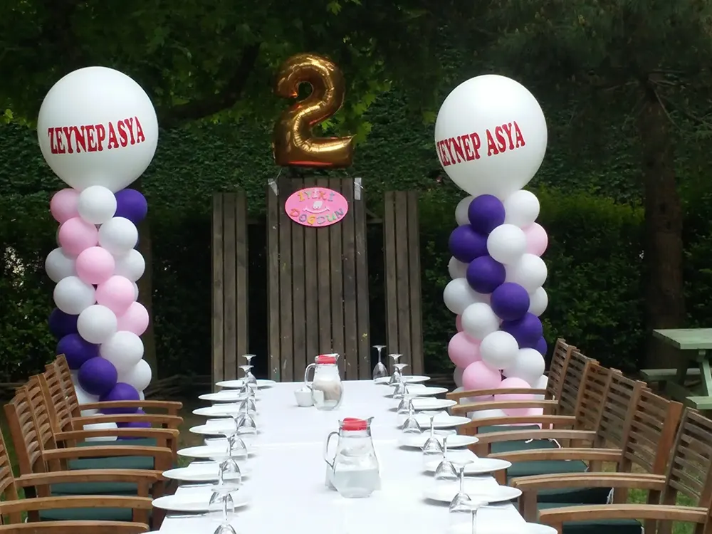 İstanbul dikme sütun balon süsleme uygulaması — Esin Balon organizasyon