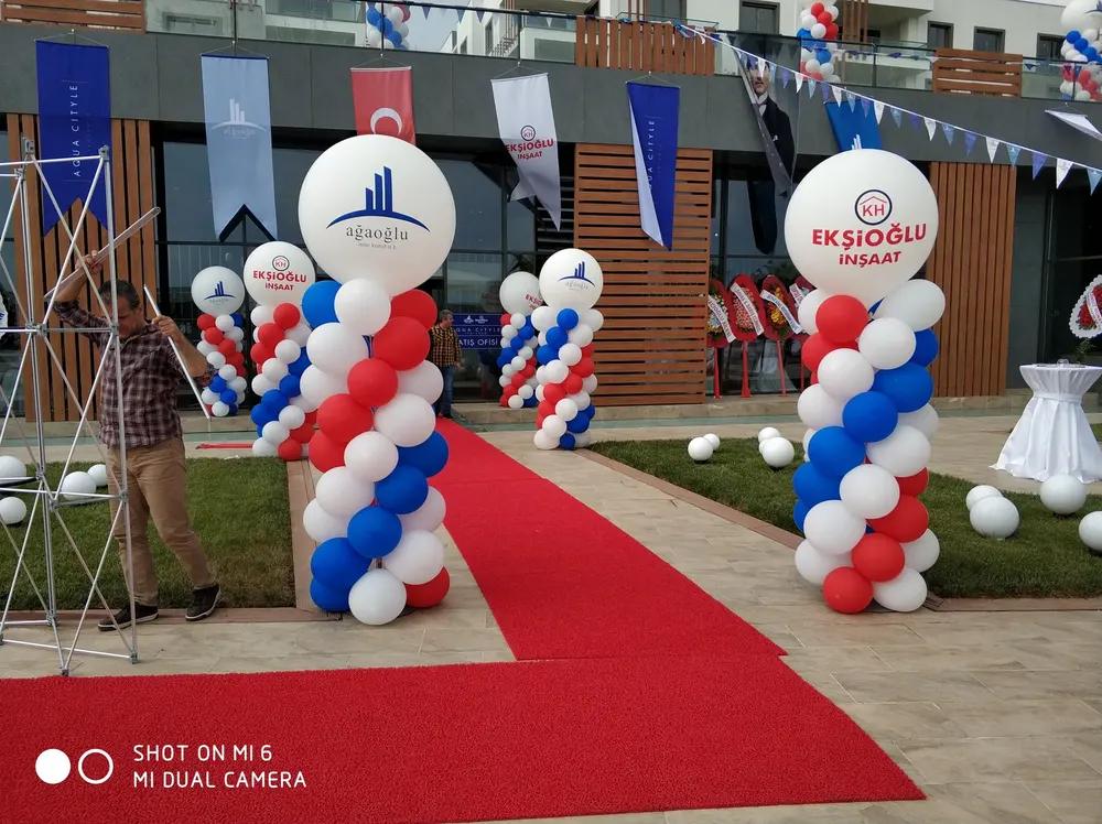 Dikme Sütun Balon Süsleme çalışması — Esin Balon İstanbul