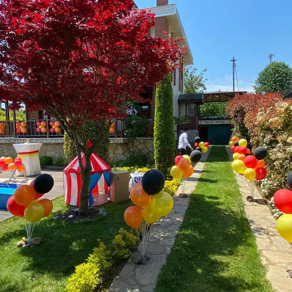 Doğum Günü Balon Süsleme örneği, profesyonel kurulum — Esin Balon
