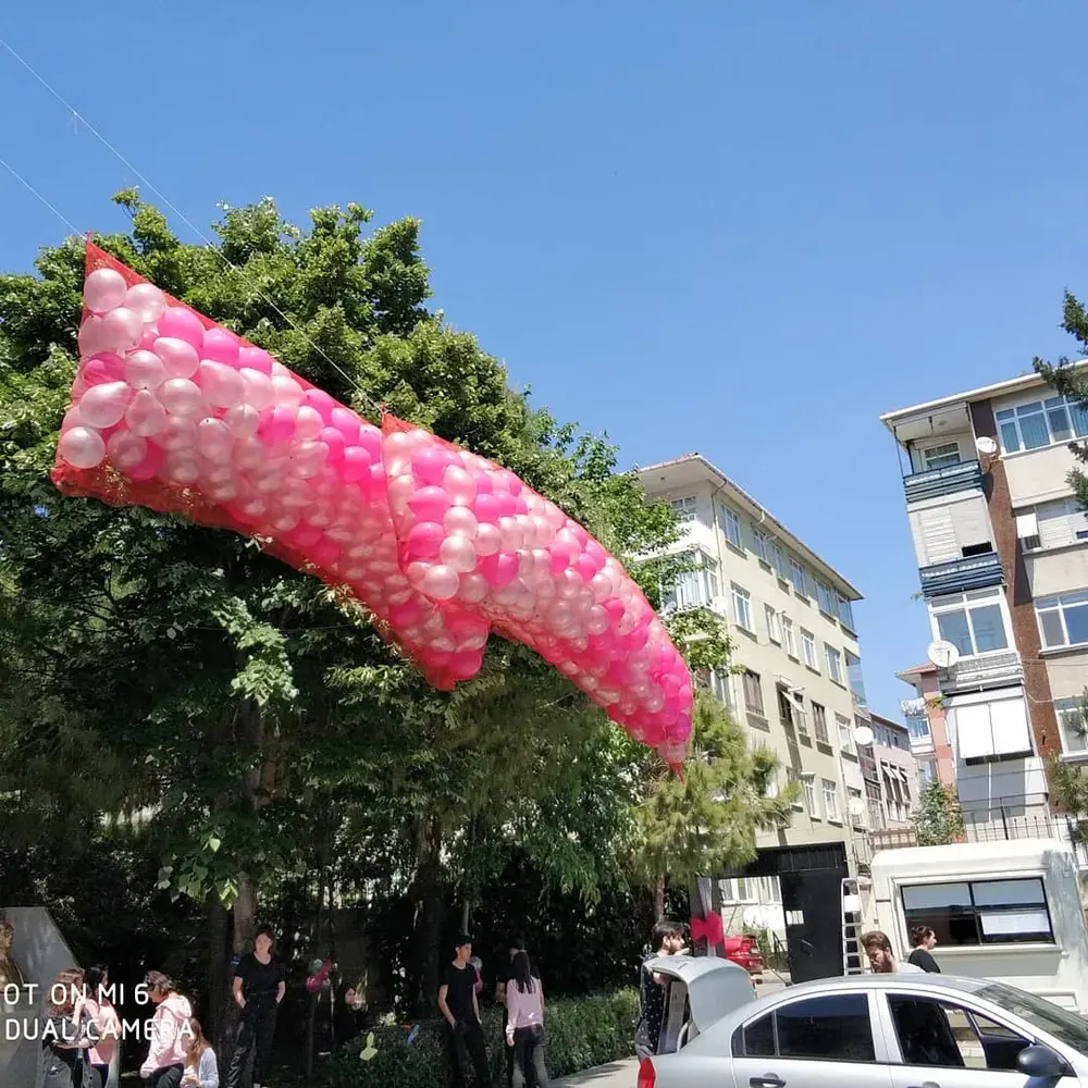 Dökme Balon örneği, profesyonel kurulum — Esin Balon