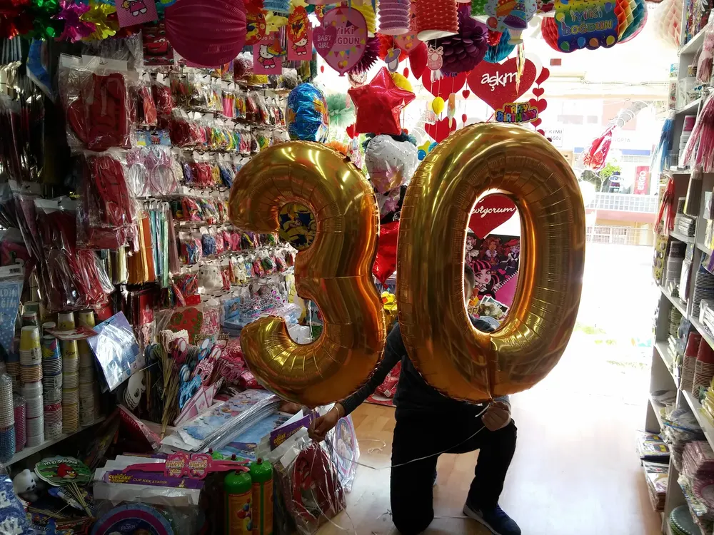 Folyo Harf ve Rakam Balon çalışması — Esin Balon İstanbul