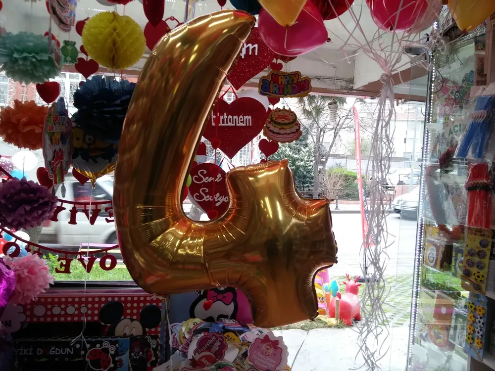 Folyo Harf ve Rakam Balon çalışması — Esin Balon İstanbul