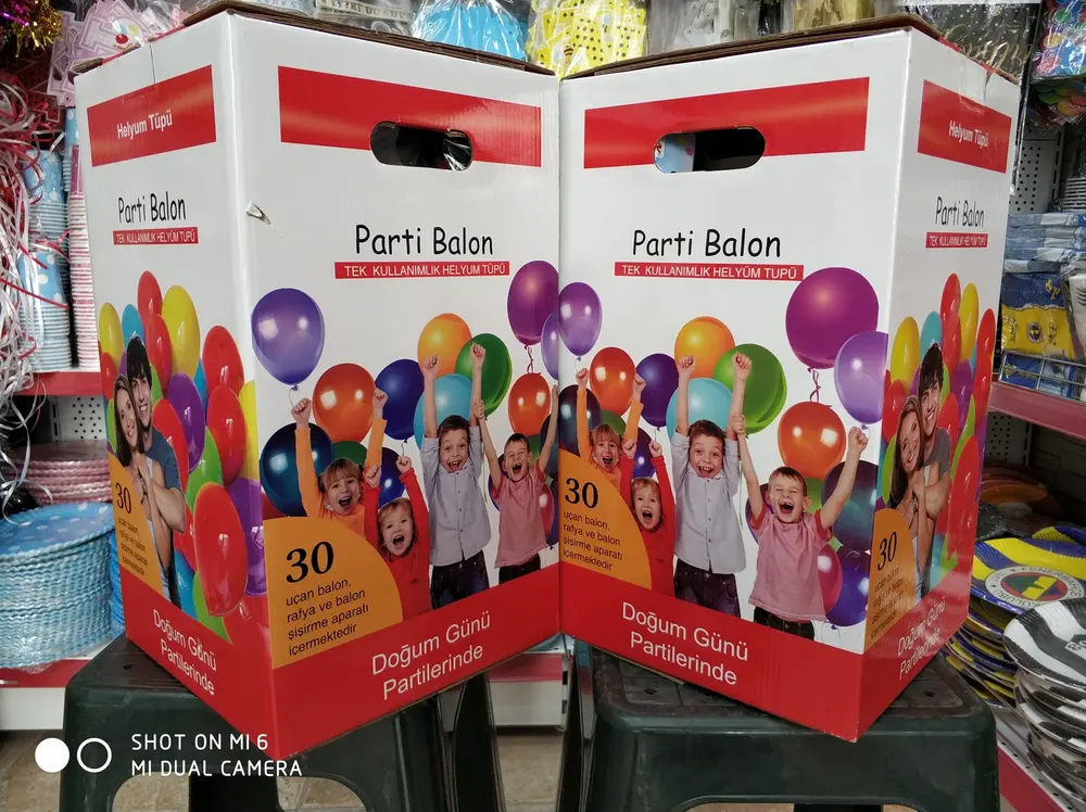 Helyum Tüpü ve Fly Tüp örneği, profesyonel kurulum — Esin Balon