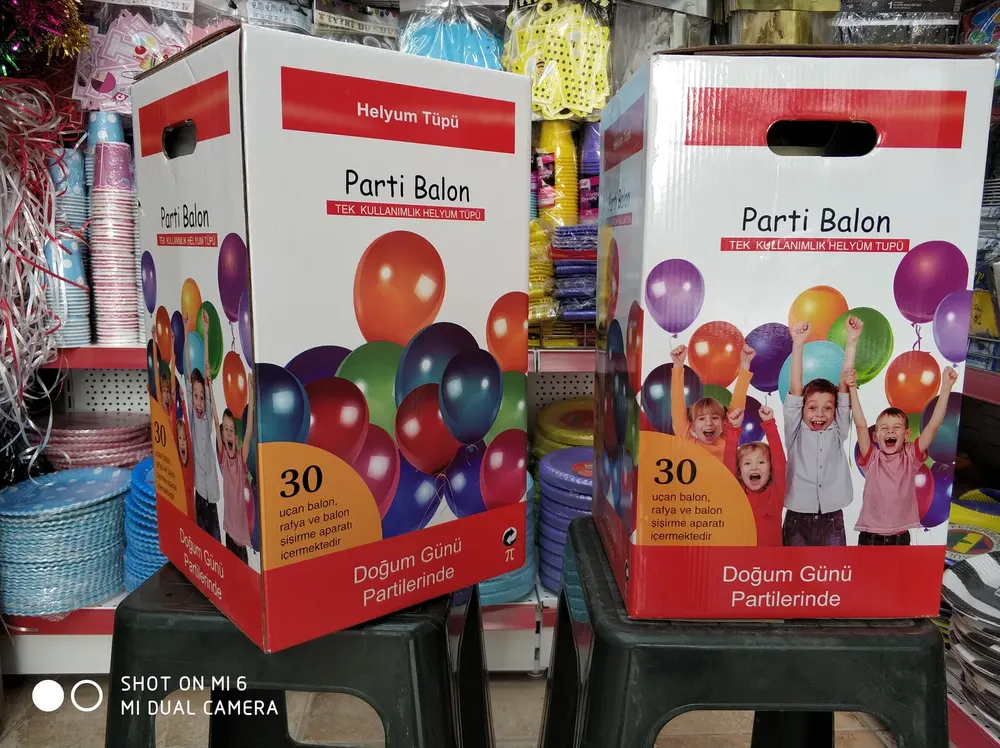 Helyum Tüpü ve Fly Tüp örneği, profesyonel kurulum — Esin Balon