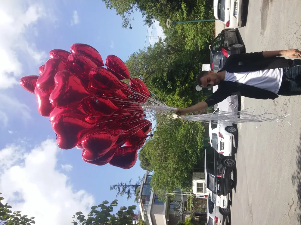 İstanbul kalpli uçan balon uygulaması — Esin Balon organizasyon