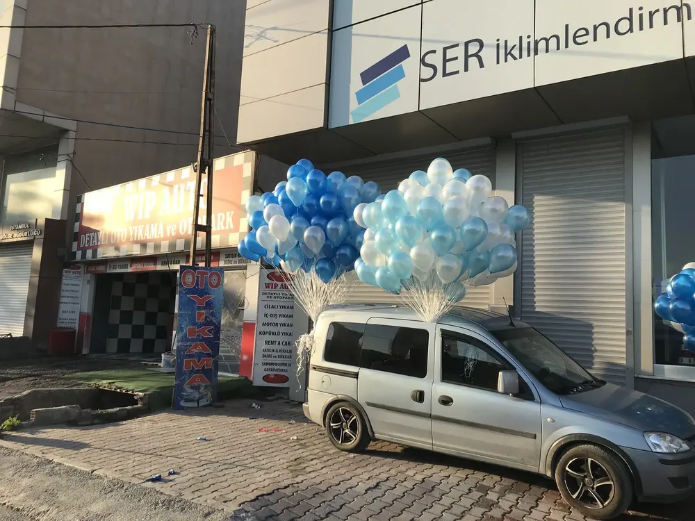 İstanbul uçan balon süsleme uygulaması — Esin Balon organizasyon