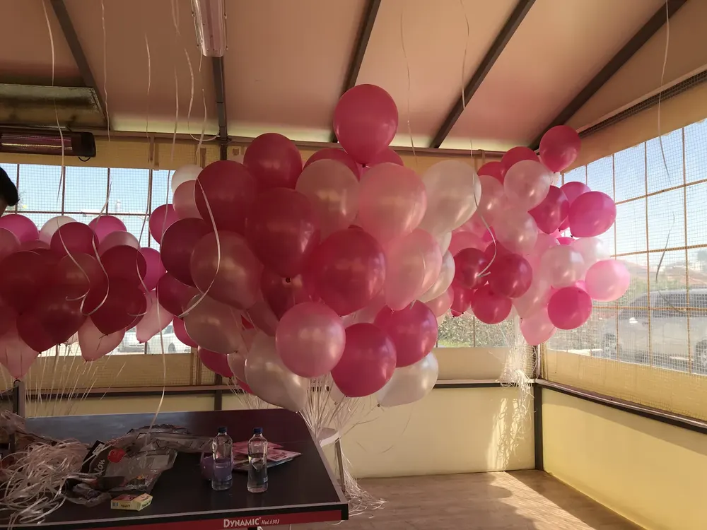 Uçan Balon Süsleme örneği, profesyonel kurulum — Esin Balon