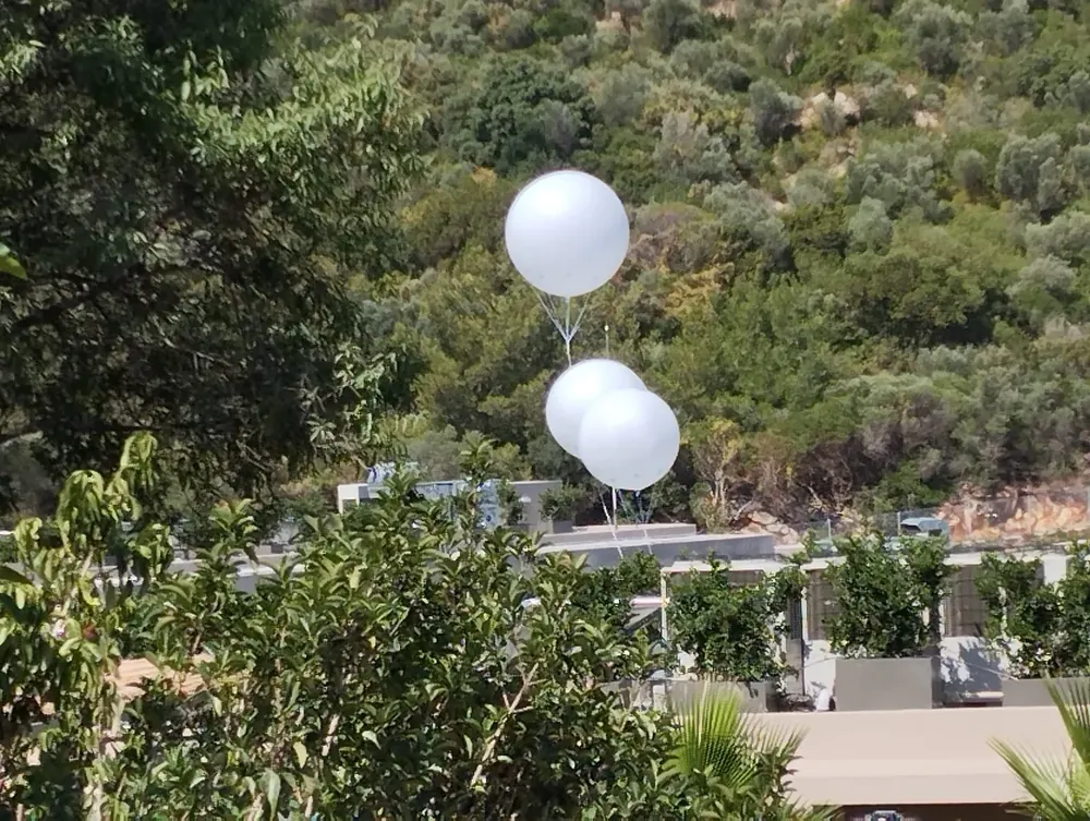 Zeplin Balon örneği, profesyonel kurulum — Esin Balon