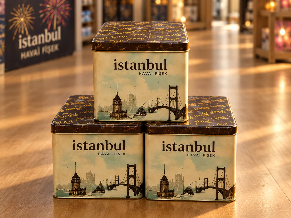 İstanbul markalı havai fişek kutuları — havai fişek ve volkan ürünleri — Esin Balon