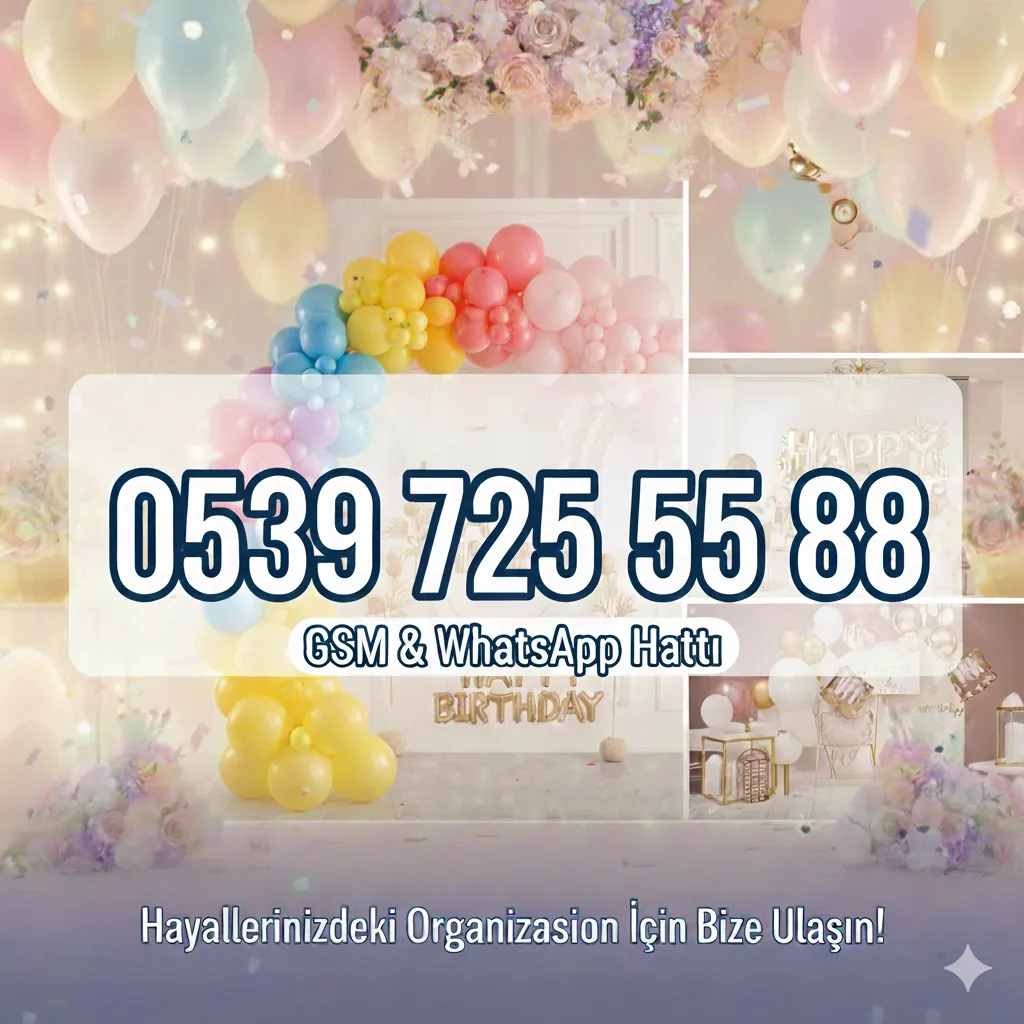 Organik balon kemeri ile hazırlanmış balon süsleme uygulaması